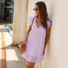 New Arrival Women's Fashion V-Neck Dress Hollow Out Lace Crochet Elegant Casual Dress for Women