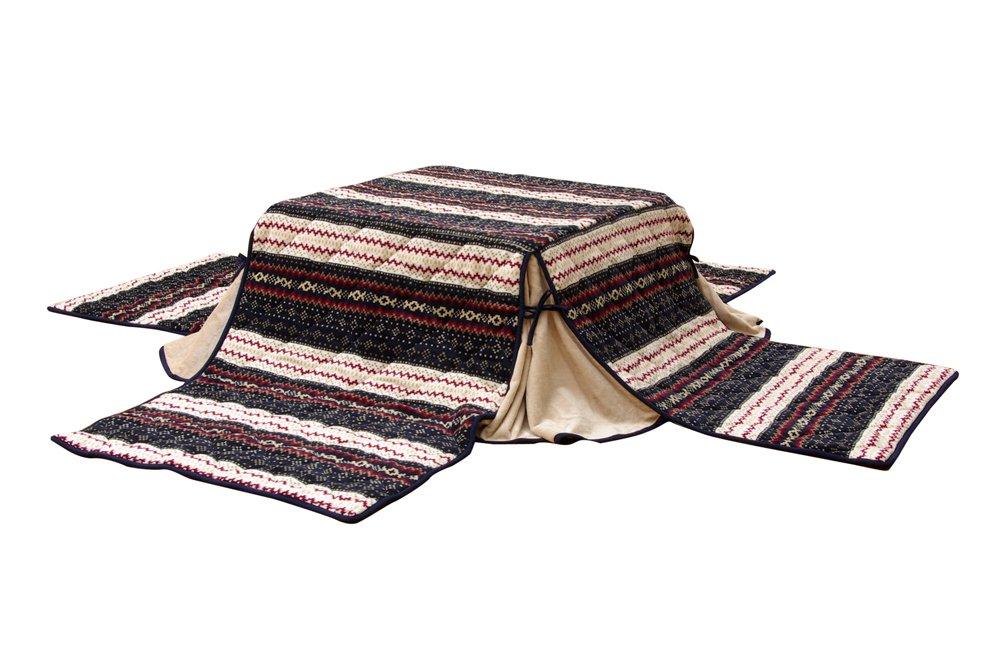 

IKEHIKO Nordic Nordel Sho S Kotatsu Futon, Square, Single Cover, Navy, Approx. 280 x 280cm, Thin, Loose Fit #5883209