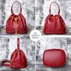 2026 Popular Vintage Fashion Chain Bag Women Genuine Leather Multi-Way Bucket Bag Compact Stylish Crossbody Shoulder Purse