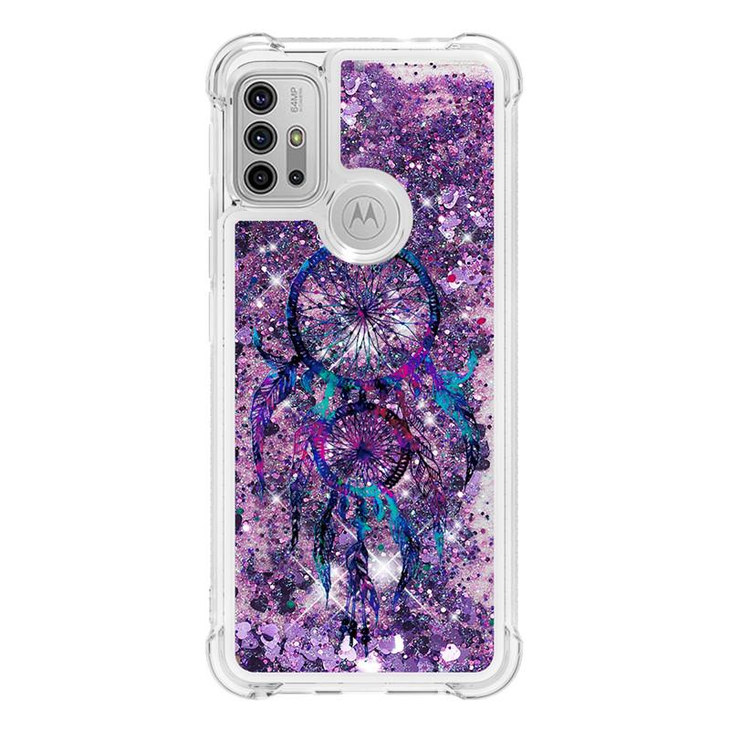 Liquid Phone Case For Motorola Moto G30 G20 G10 G Pure Stylus Play E7 Power 2021 Cover Painted Glitter Quicksand Capa