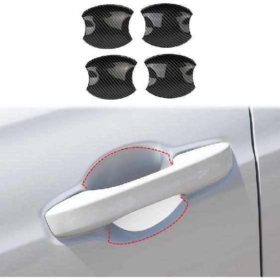 Carbon Fiber Style Exterior Side Door Handles Cover Trim Accessories for 2023-2025 Acura Integra (Handle Cover)