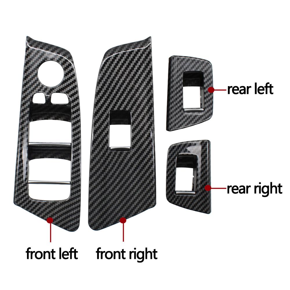 LHD Left Hand Driver Car Interior Door Window Switch Lifter Cover Panel Trim For BMW 5 Series G30 G31 2017-2020 525 528 530 540