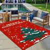 1pc Christmas Themed Rug, Christmas Tree Print, Bedside Carpet, Non slip Laundry Room Mat, Machine Washable Water Absorbing Entrance Door Ma