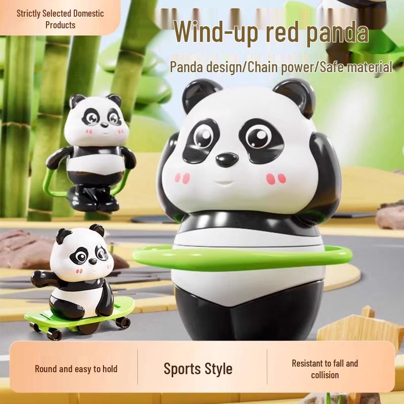 Adorable Wind-Up Walking Panda Plush Toy