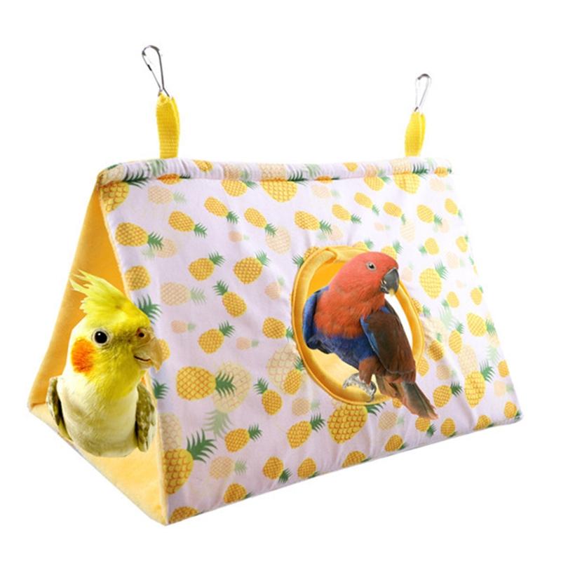 Bird Hanging Hammock for Cage Winter Warm Nest Tent House Hideout Parrot Snuggle Hut for Sleeping Playing & Rest