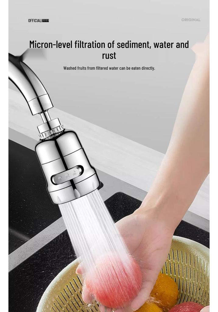 Universal Kitchen Faucet Water Purifier - Anti-Splash Filter Extension
