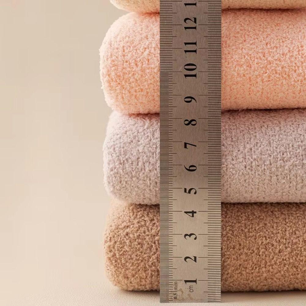 Solid Color Lamb Fleece Socks Non-slip Bottom Sleeping Slipper Socks  Winter Season