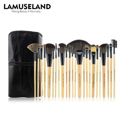 Set di Pennelli per Trucco Strumenti Kit da Toeletta Lana Marca (24 Pezzi/Set) #1424