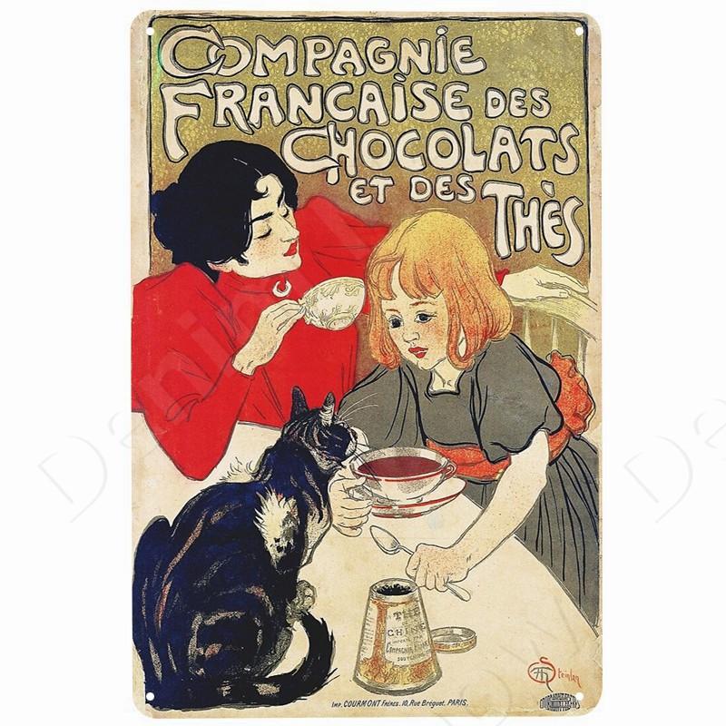 

French Culture Art Poster, Parisian Woman Tin Plauqe, Vintage Metal Sign, Bar, Cafe, Home Room, Wall Decor, N456 20x30cm