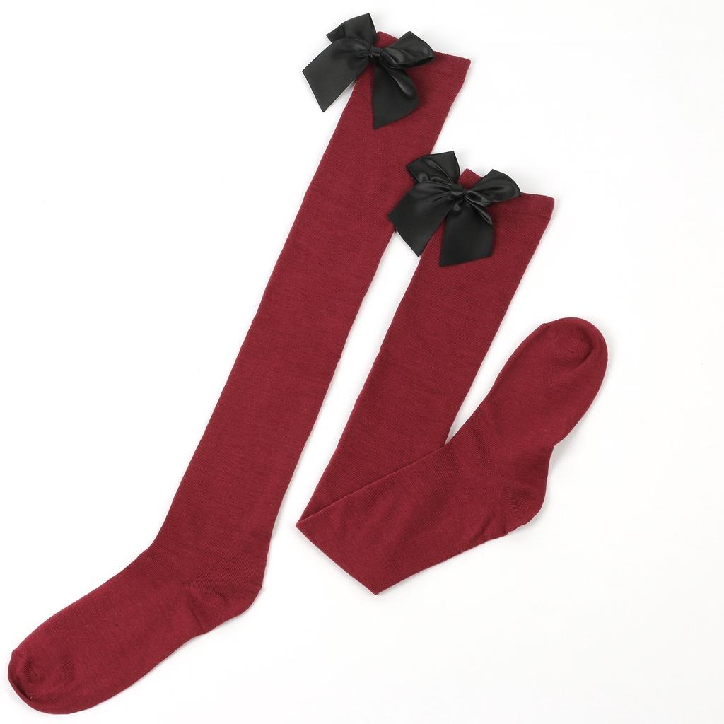 Japanese Style Over-the-knee Bow Socks Sexy High Tube Socks For College Fashion Friction-resistant Polyester Fiber