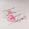 Black Punk Y2K Phone Pendant Chain Cool Girl Sweet Pink Beaded Charm With Cross Butterfly Love Accessories For iPhone Camera Bag 1