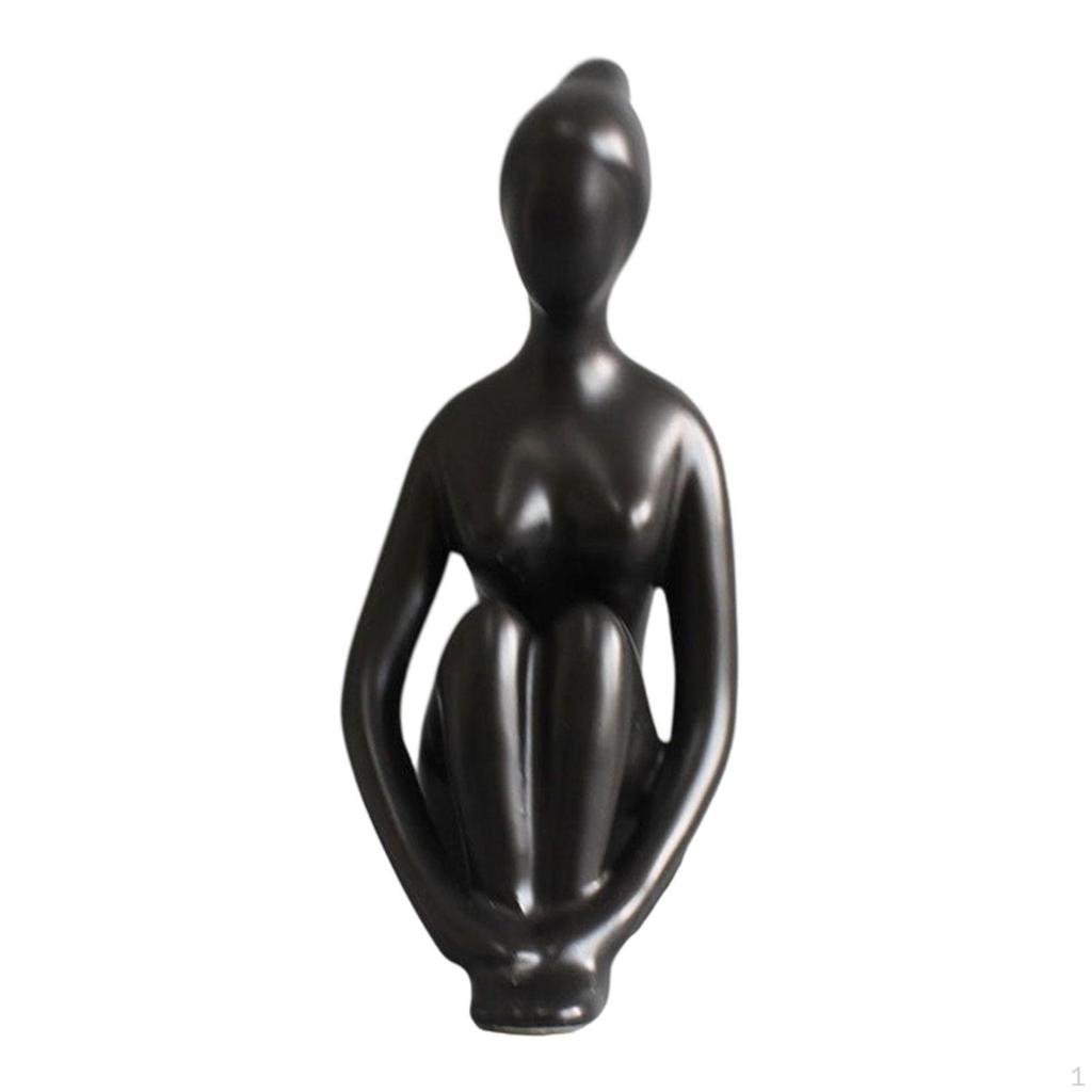 Mała Figurka Figurka Pozująca Kolekcja Nowoczesna Pamiątka Siedząca Rzeźba Ceramiczna Statuetka do Sypialni