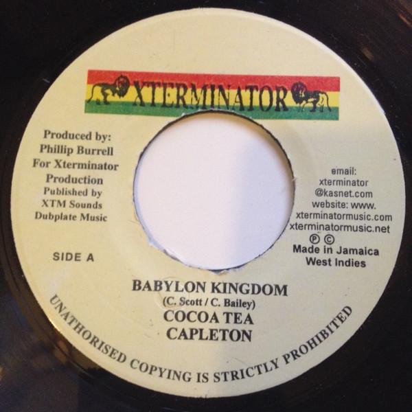 

7inch Record COCOA TEA & CAPLETON - Babylon Kingdom NONE Xterminator Jamaica Reggae, Ska & Dub Used