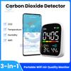 WiFi Air Quality Monitor 8-in-1 Triple-Gas Detection NDIR Sensor Real-Time CO₂ Temperature Humidity Tracking LCD Display Type-C