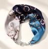 Internet celebrity explosion spring and summer magnetic attraction no knots small silk scarf pearl diamond ball high sense small scarf lazy thin scarf