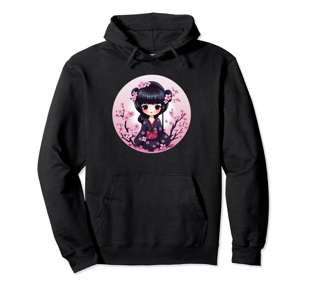 Cute Cherry Blossom Kokeshi I Kokeshi Hoodie