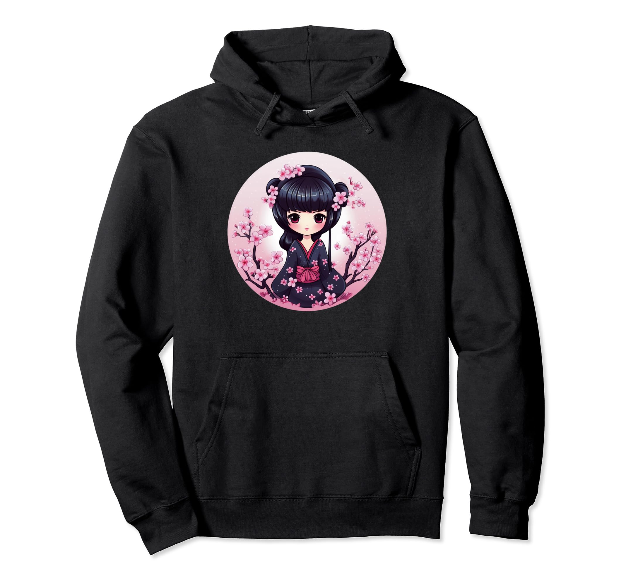 

Cute Cherry Blossom Kokeshi I Kokeshi Hoodie чорний
