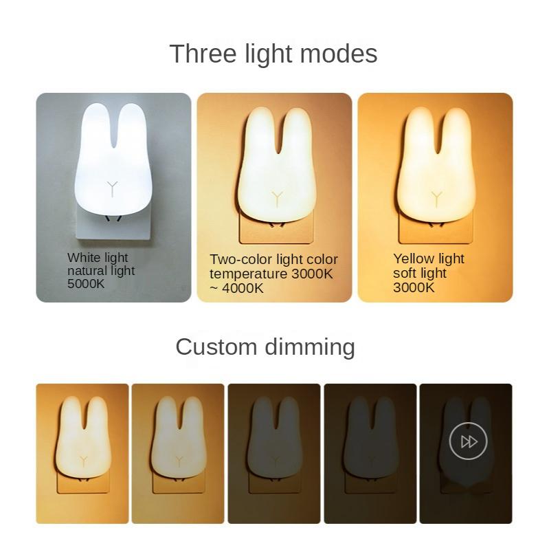 Creative Plug-in Timing LED Night Light for Bedroom Decoration with Night Soft Light Feeding Remote Control Bedside Light