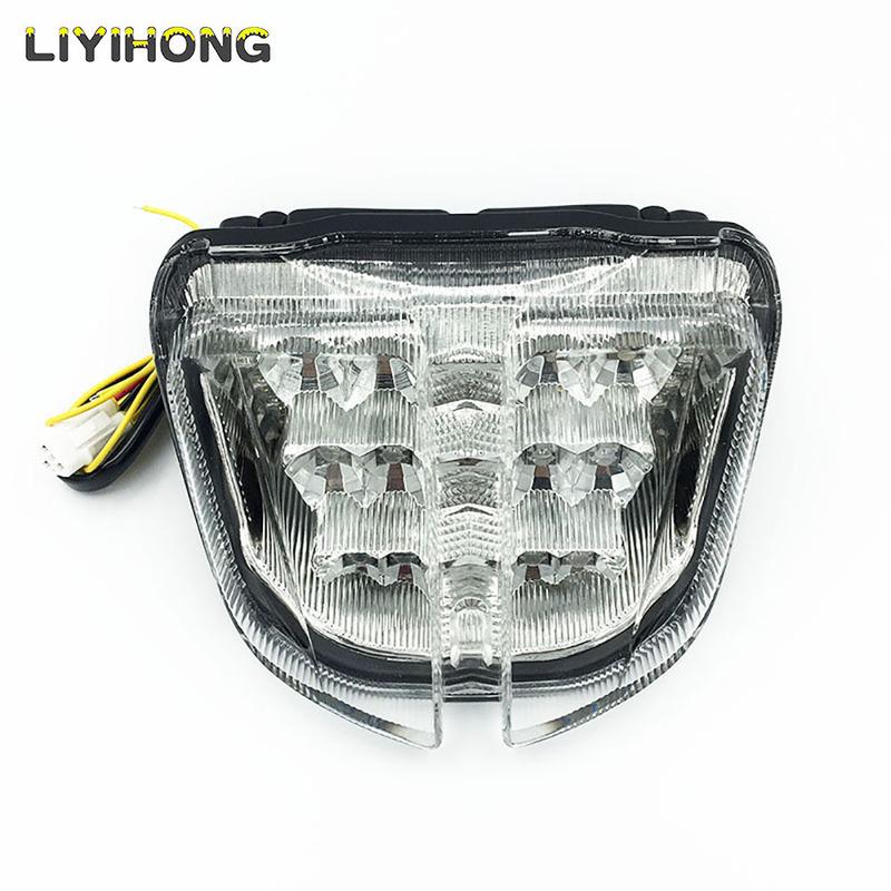 For Suzuki GSXR600 GSXR750 GSXR 600 750 2006 2007 K6 Chrome Rear Tail Light Brake Turn Signals Integrated Light Motorcycle Light