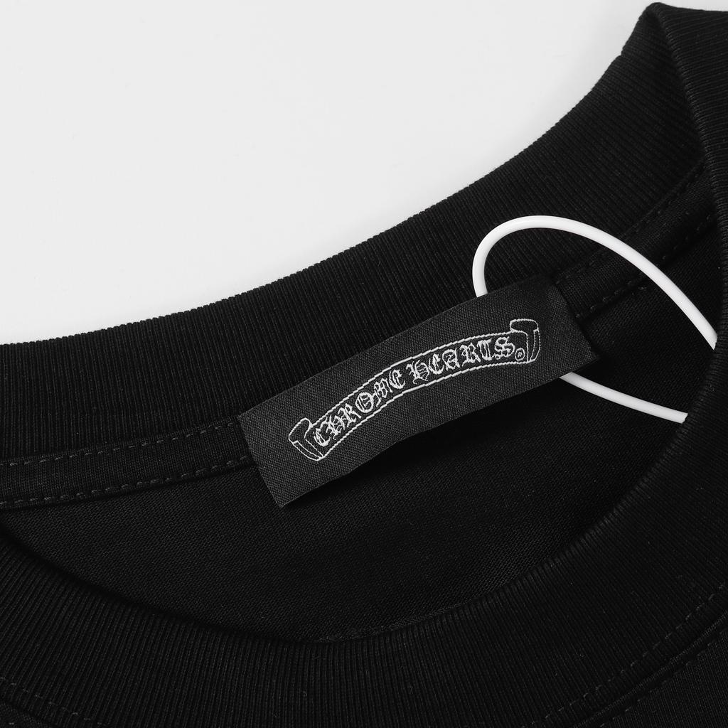 9989 CHROME HEARTS 2025 Summer New High Quality Cotton Round Neck Loose Large Size Men's and Women's T-shirt Couple T-shirt