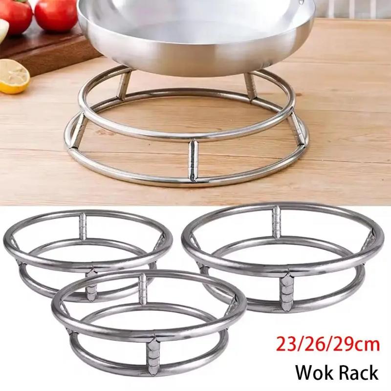 Wok Ring Stand Stove Rack Pot Gas Round Grate Wire Iron Burner Support Steel Holder Cast Cookware Electric Trivets Butter Warmer