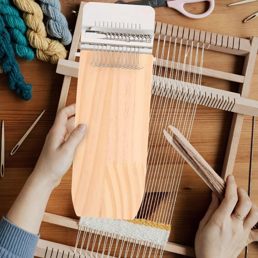 Clothes Mending Wooden Mini Loom Rectangular Quickly Makes Speedweve Darning Loom Portable Mending Loom Fun Weaving