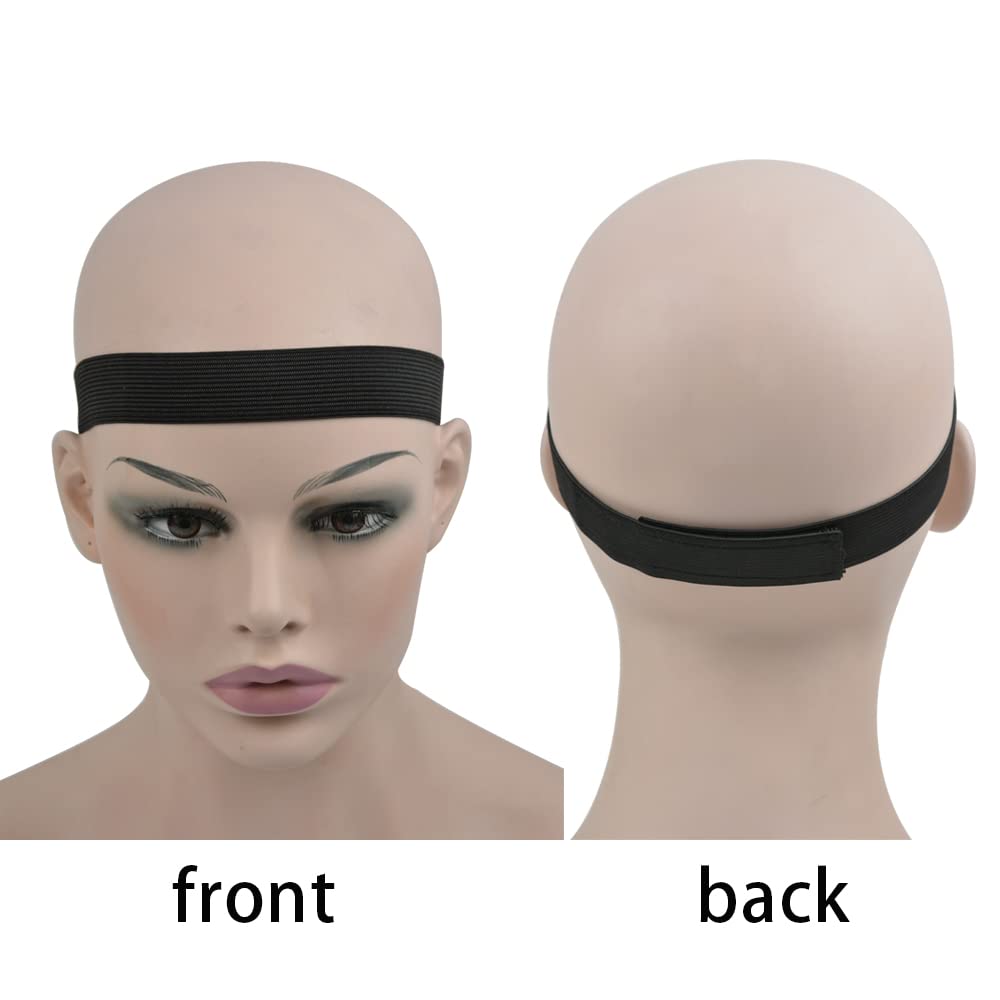 3 Pcs Elastic Band Lace Melting Bands Adjustable Wig Headbands for Lace Frontal Laying[kjo;u'\