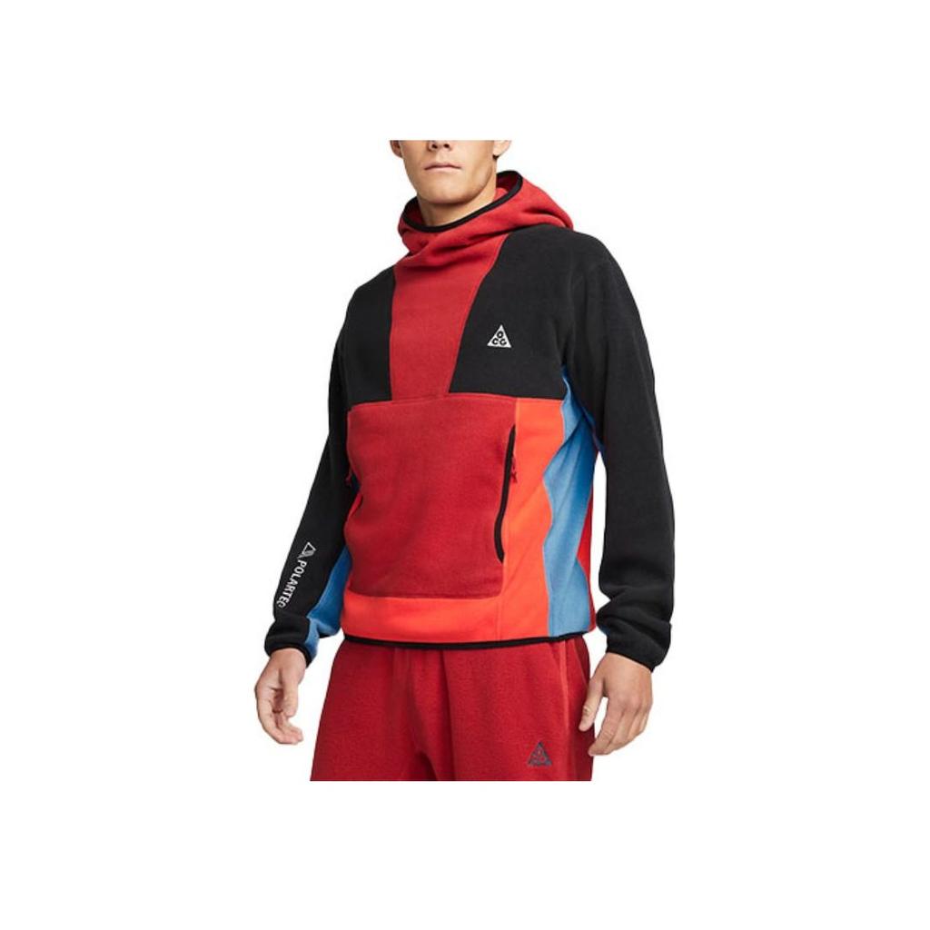 Nike ACG Polartec Wolf Tree Fleece Hoodie Men Tops Red CV0643-671