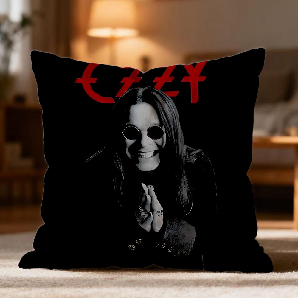 Fashion O-OOzzy Osbourne Cushion Cover Soft Washable Pillow Case Multi-Scene for Couch Bed Travel Office Use