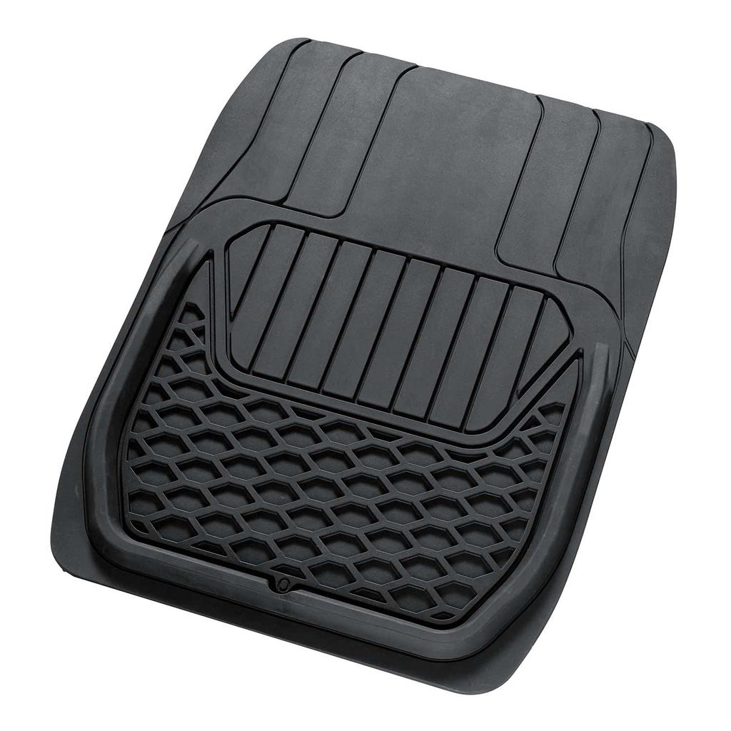 BONFORM FlexGuard Auto für vorne Einzelmatte mit Zuschnittmatte, Klein-/Standardwagen, Sitze, Linien, 48x65cm, Schwarz, 6455-01BK