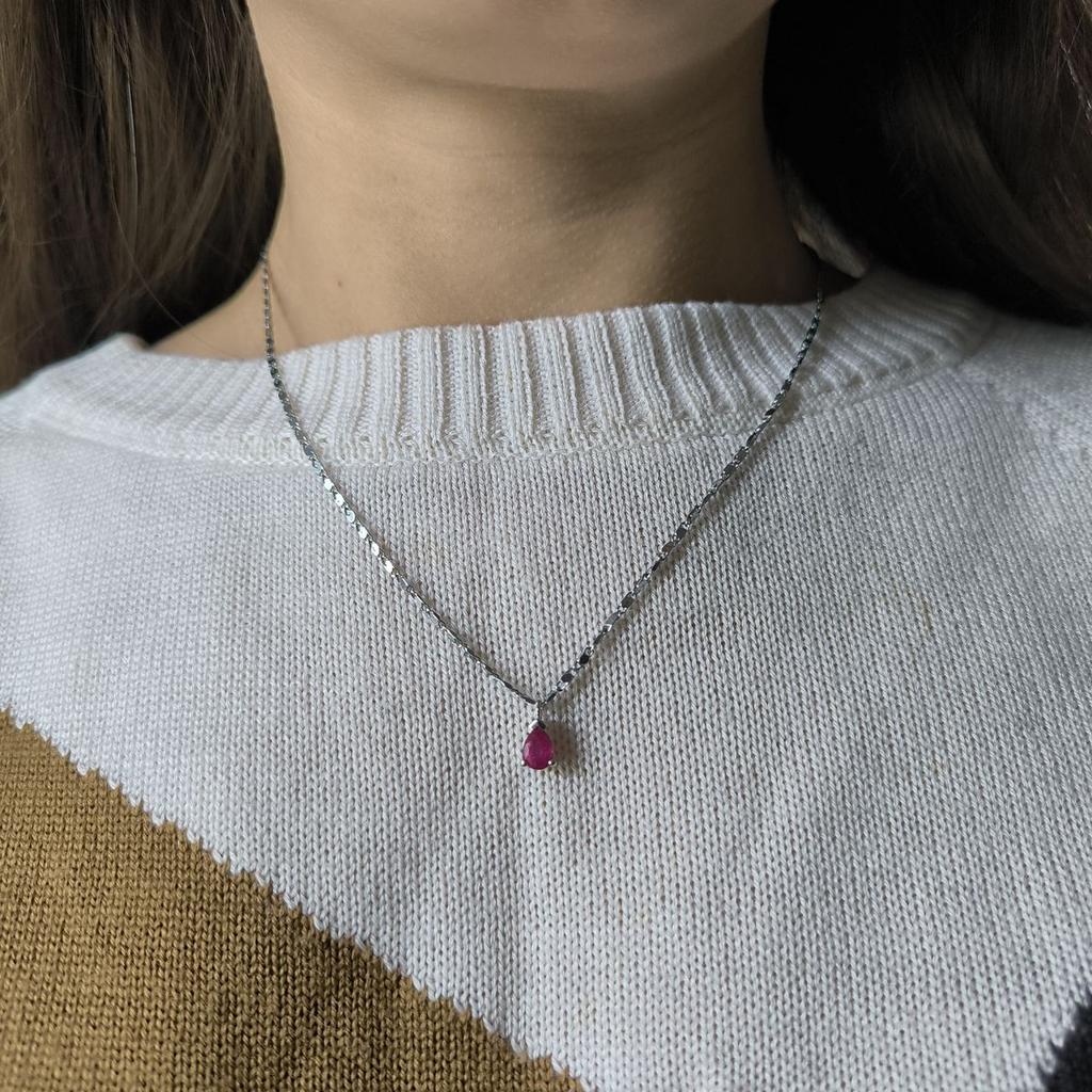 Серебряная подвеска с рубином 0.95ct (2194842)