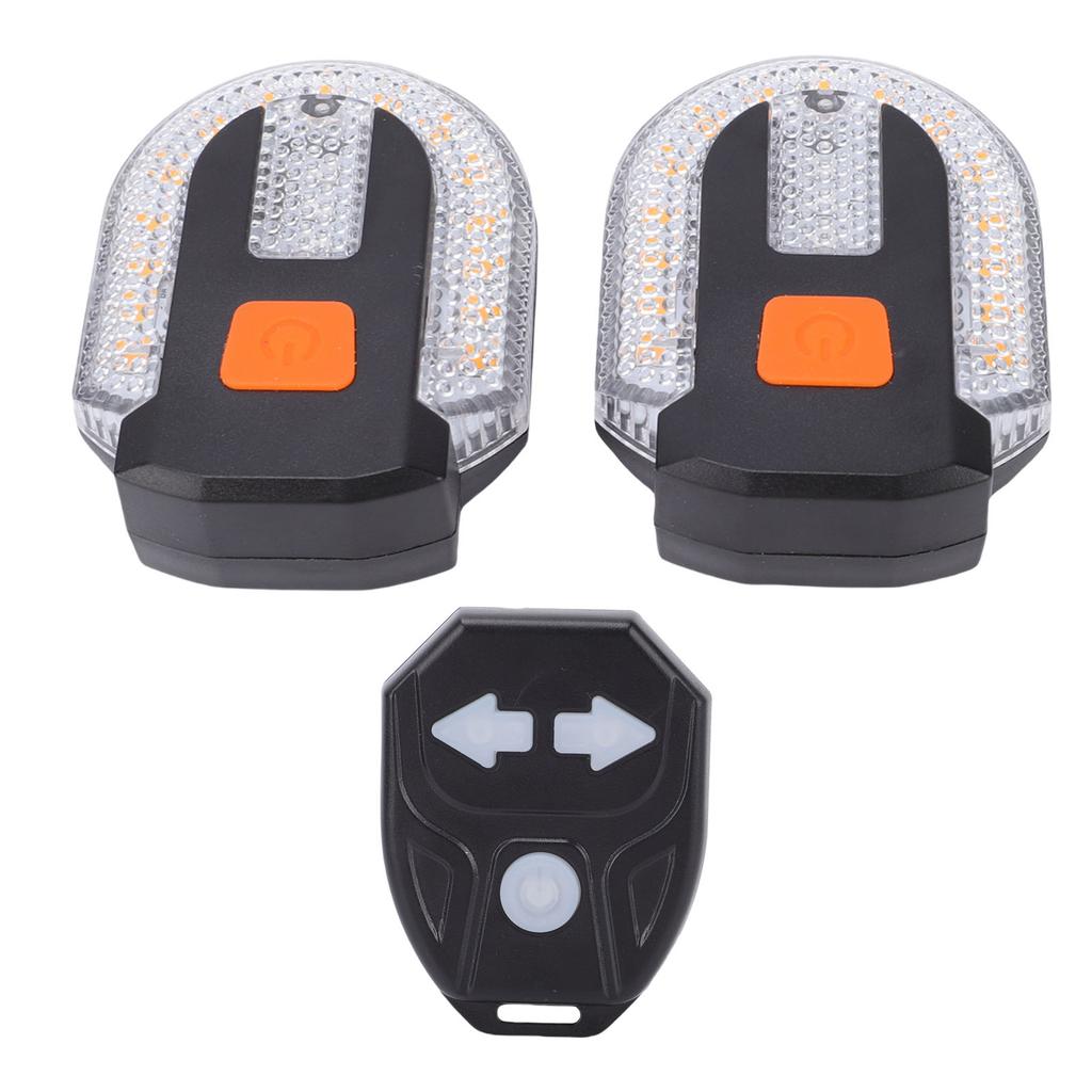 Bike Turn Signals USB Rechargeable IPX4 Water Proof LED Bike Split Back Turn Signals with Wireless Remote Control for Cycling Gear