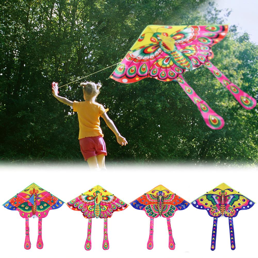 Colorful Butterfly Kite 90x50cm Bright Cloth Outdoor Foldable Funny Toys Decoration Outdoor Fun Children Adults Supplies