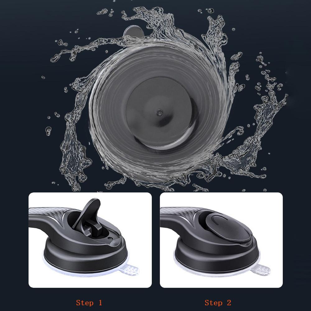 ES33 ABS+Fibra de Carbon Rotație 360 Grade Montură cu Ventuză Suport/Braț Suport Telefon Mobil Auto