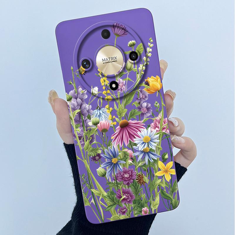 For Honor Magic5 Lite 5G Case Simplicity flower Silicone Soft Back Cases For Magic6 Lite 5G Cover Magic 5Lite 6Lite Bumper Shell