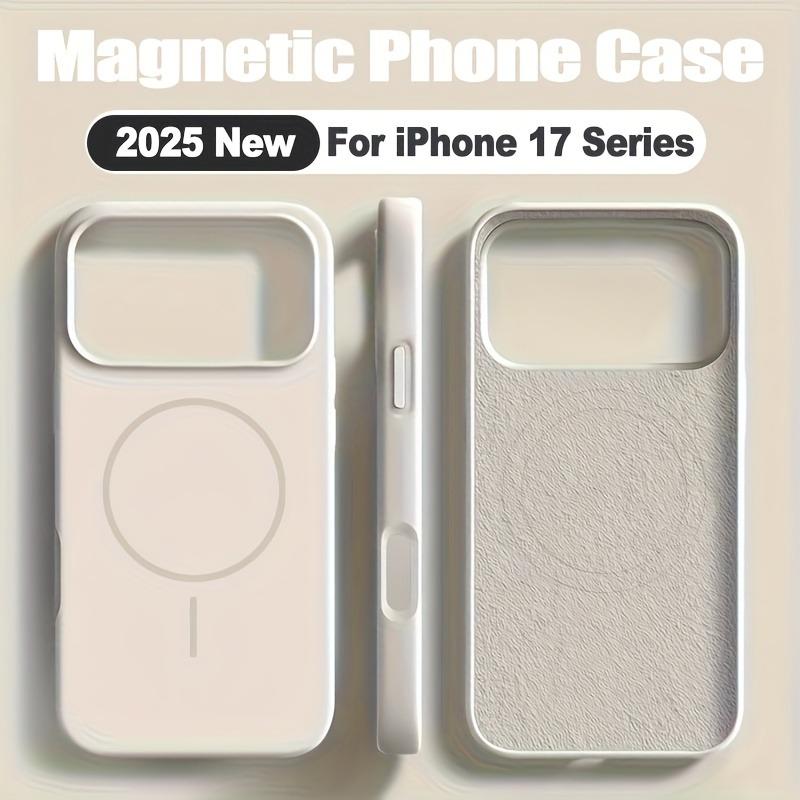 Silicone Liquido Per Custodia Magsafe Per iPhone 17 Pro Max 17Pro Air Originale Magnetica Ricarica Wireless Protettiva Morbida