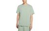 Men's Nike T Shirts Men's Green Crew Neck Moderate Straight Fit