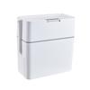 Trash Can with Toilet Brush Press-Type Garbage Can Slim Rectangular Trash Bin Bathroom Trash Can for Toilet Kitchen