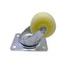 Lightweight Nylon Swivel Caster with White Flat Fat Tire Wheel for Furniture