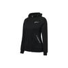 Li Ning Badminton Series Solid Color Printed Logo Zipper Hoodie Fleece Long Sleeve Sweatshirt Women Sweatshirt Black AWDSA04-2