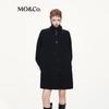 MO&Co. Women's Wool Blend Detachable Collar Coat
