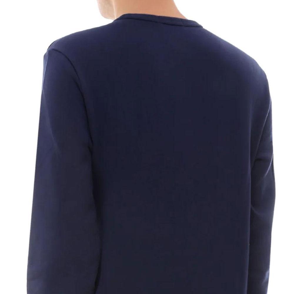 Polo Ralph Lauren SS23 Solid Logo Embroidered Crewneck Sweatshirt Men Sweatshirt Navy-Blue 710841385-002