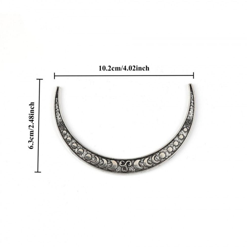 Alloy Retro Moon Hairpin Exquisite Carving Gothic Hairpin Ancient Style Hairpins  Women Accessory