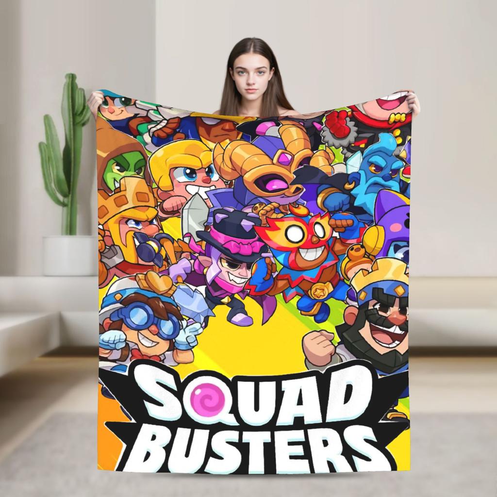 Squad Busters Game Blanket Quality Warm Soft Throw Blanket Winter Picnic Couch Chair Sofa Bed Novelty Bedspread