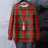 Ladies' Christmas Printed Round Neck Long Sleeved T-shirt Sweatshirt Top
