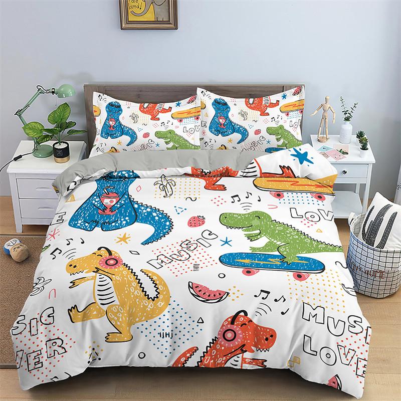 Cute Cat Duvet Cover Luxury Cartoon Animals Bedding Set Twin For Child Teen Bedroom Decor Microfiber Quilt Cover With Pillowcase