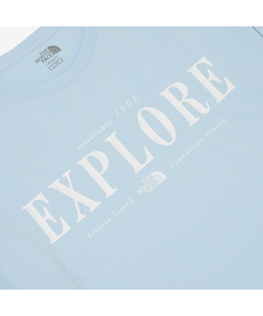 Noseupeiseu Nt7Uq06M Explore Short Sleeve Round Neck T-Shirt Baby_Blue