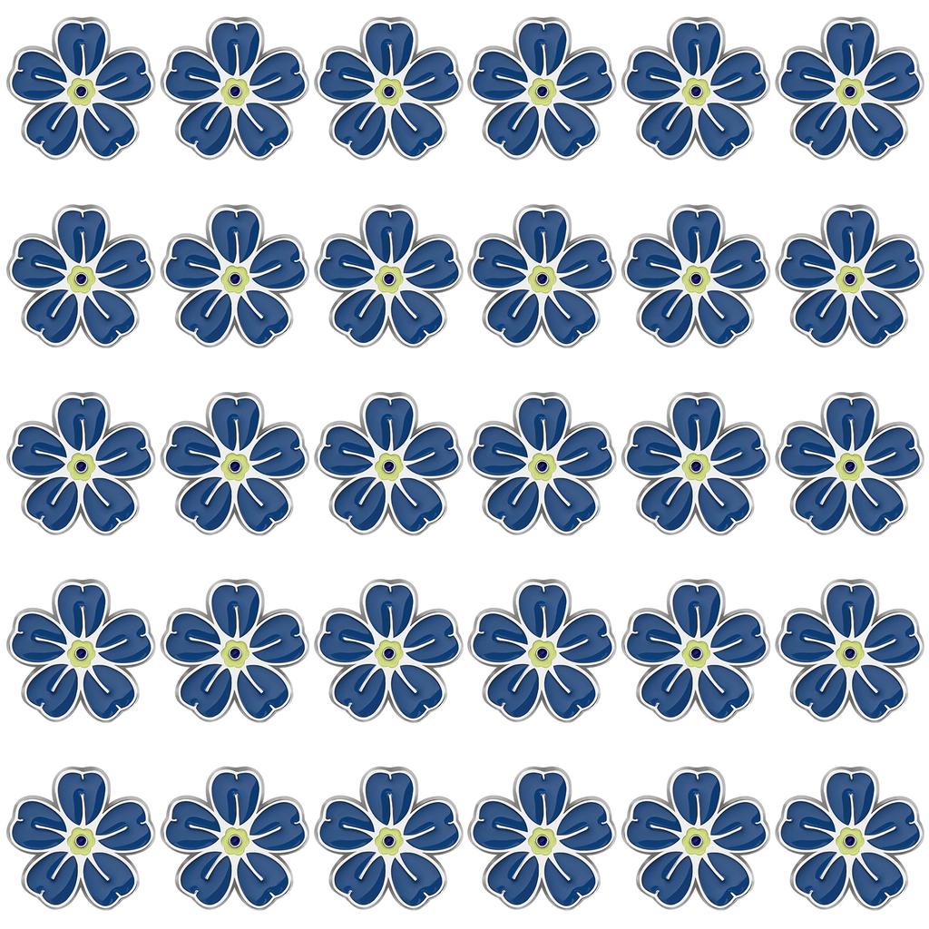 Forget Me Not Pin Badge Memorial Pins Bulk Celebration Of Life Funeral Favors Alzheimer'S Dementia Forget Me Not Flower Lapel Pi