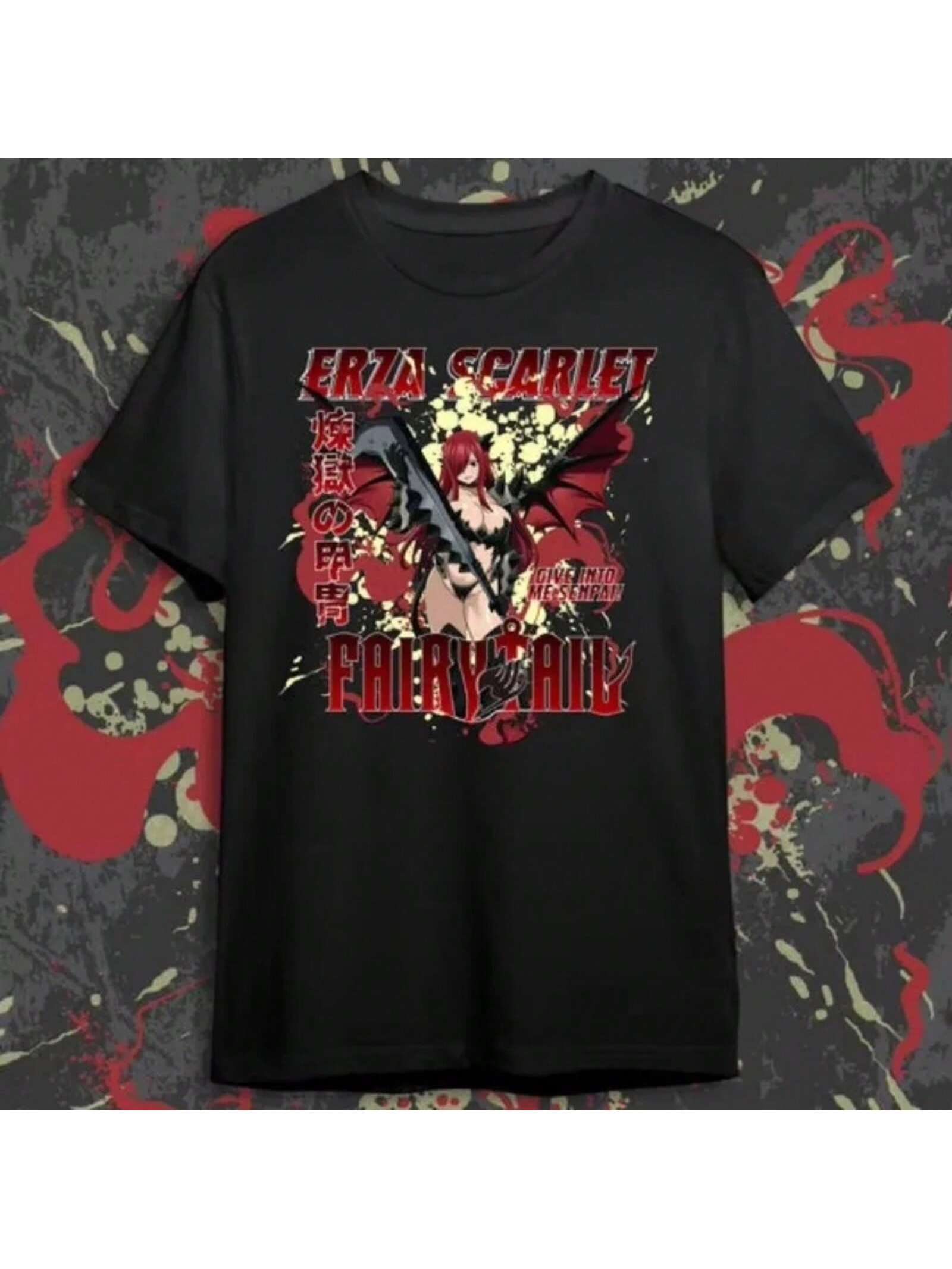 Erza Scarlet Anime T-Shirt Graphic Tee Anime Fan T-Shirt, Wounisex s Fashion Top Clothing T-Shirt, Wounisex s Clothing S разноцветный