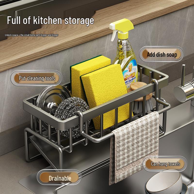Sink Storage Rack for Dishcloths and Vegetables